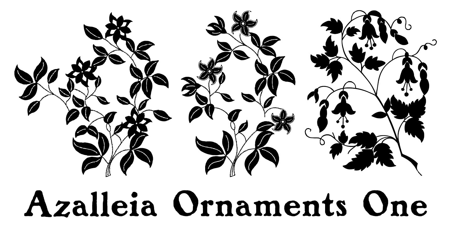 폰트 Azalleia Ornaments One