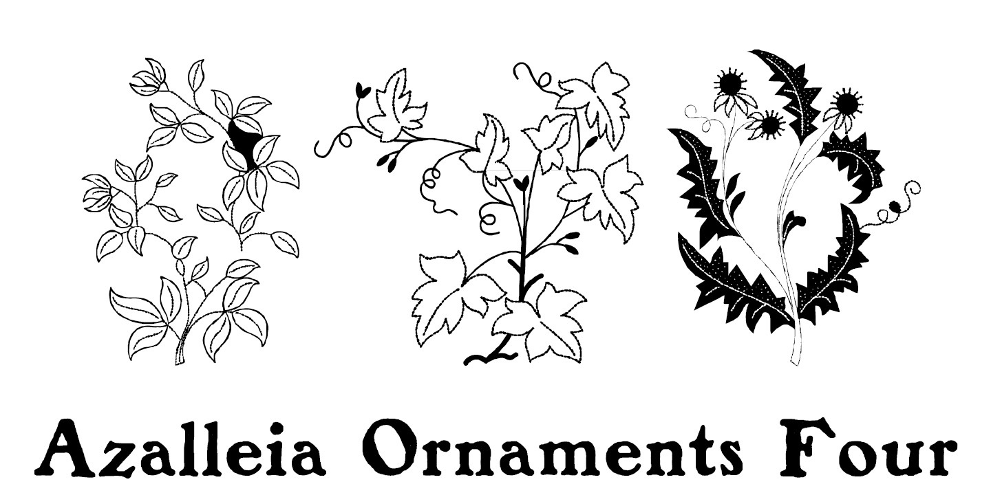 폰트 Azalleia Ornaments Four