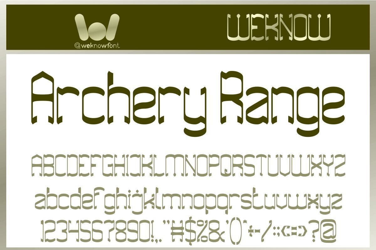 폰트 Archery Range