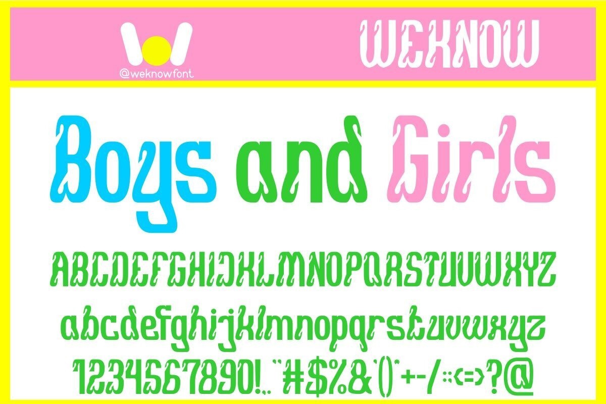 폰트 Boys and Girls