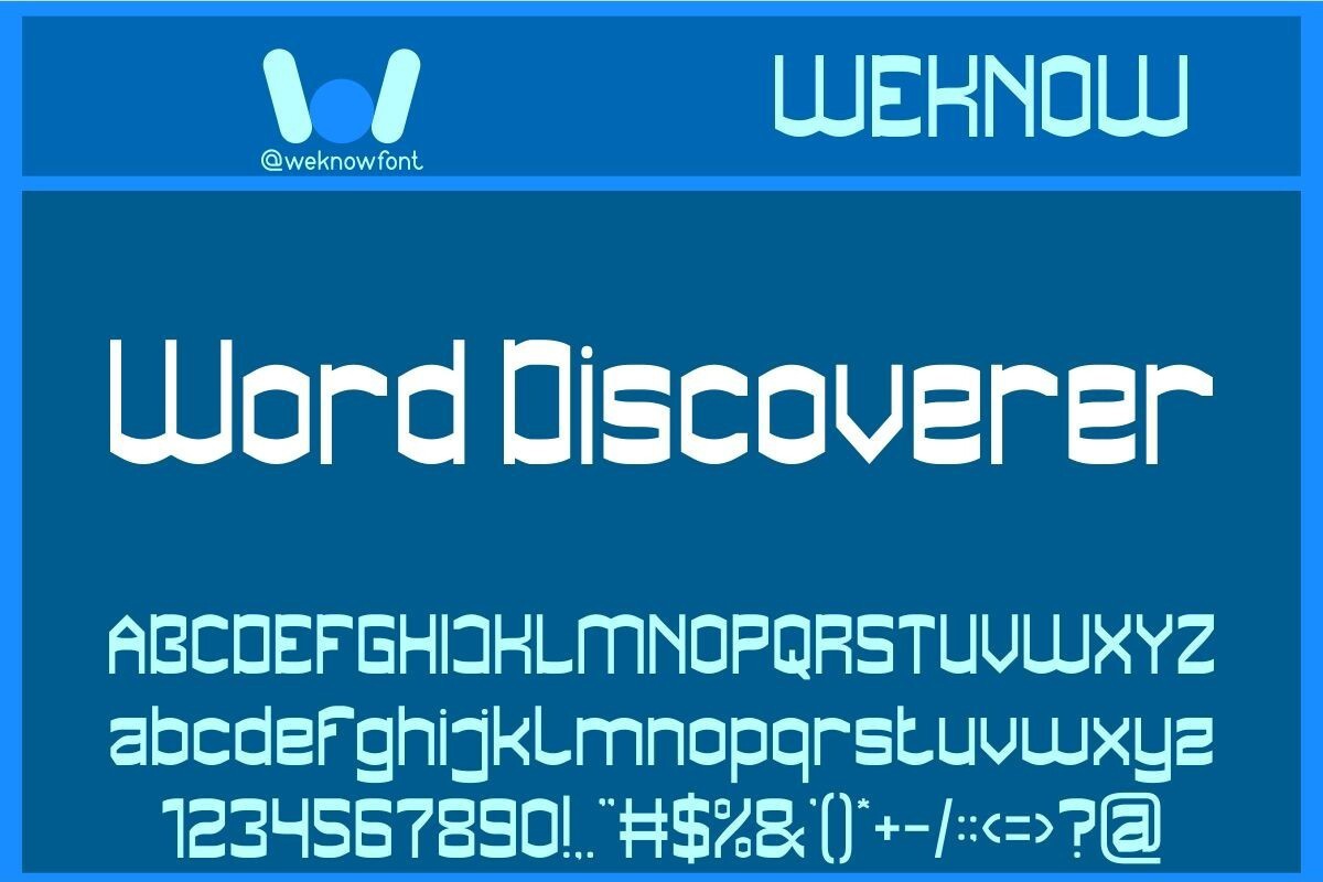 폰트 Word Discoverer