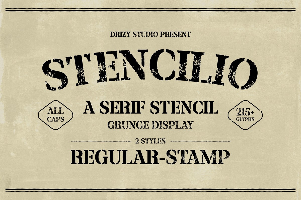 폰트 Stencilio