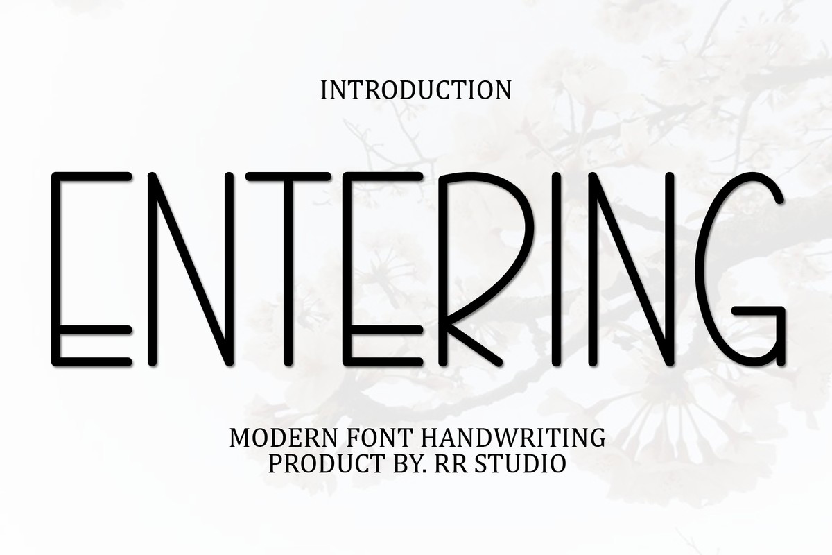 폰트 Entering