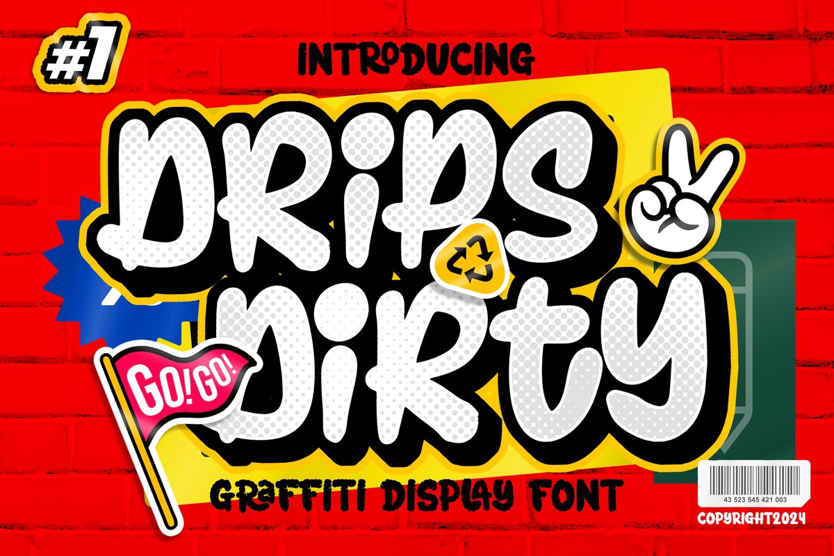 폰트 Drips Dirty