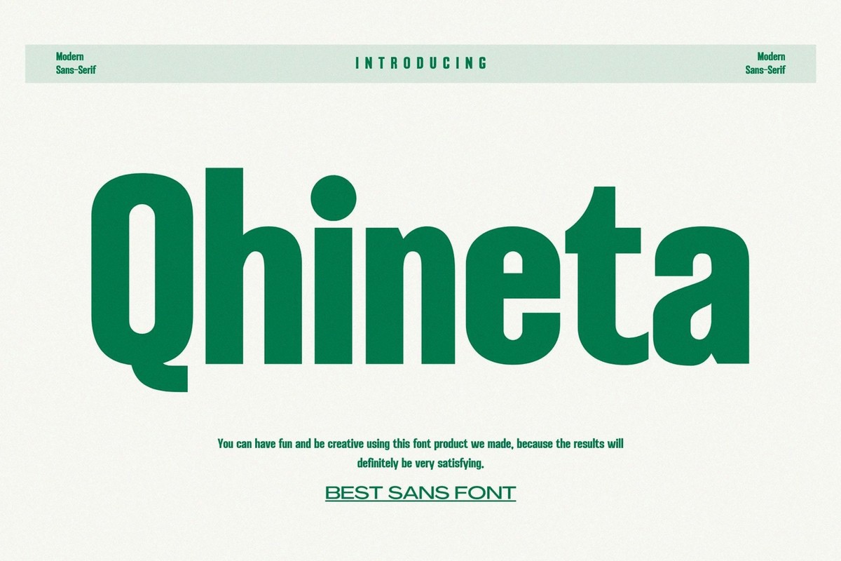 폰트 Qhineta
