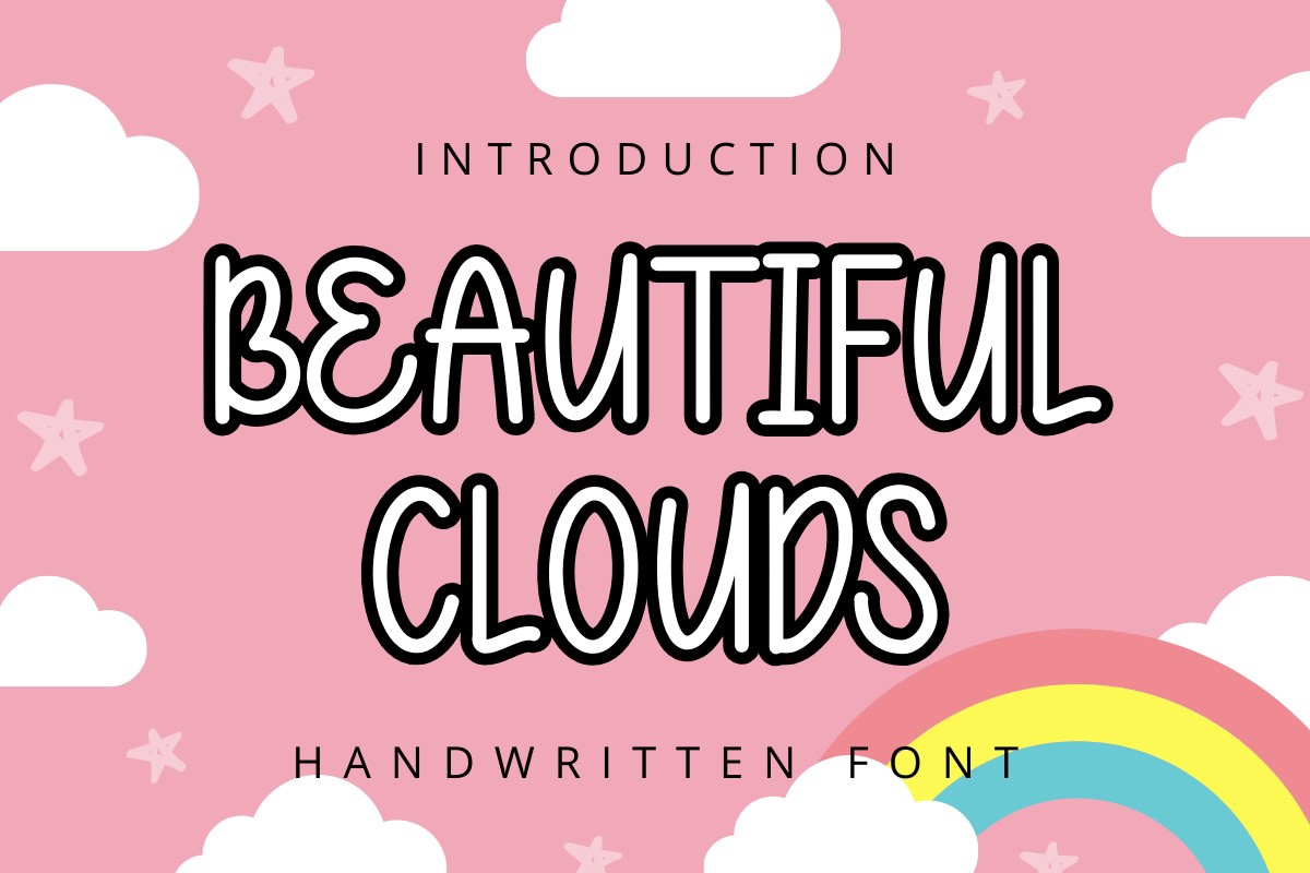 폰트 Beautiful Clouds