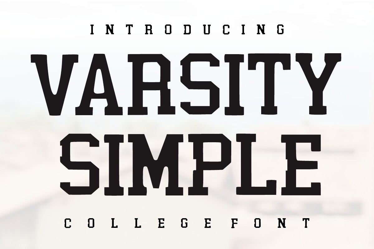 폰트 Varsity Simple
