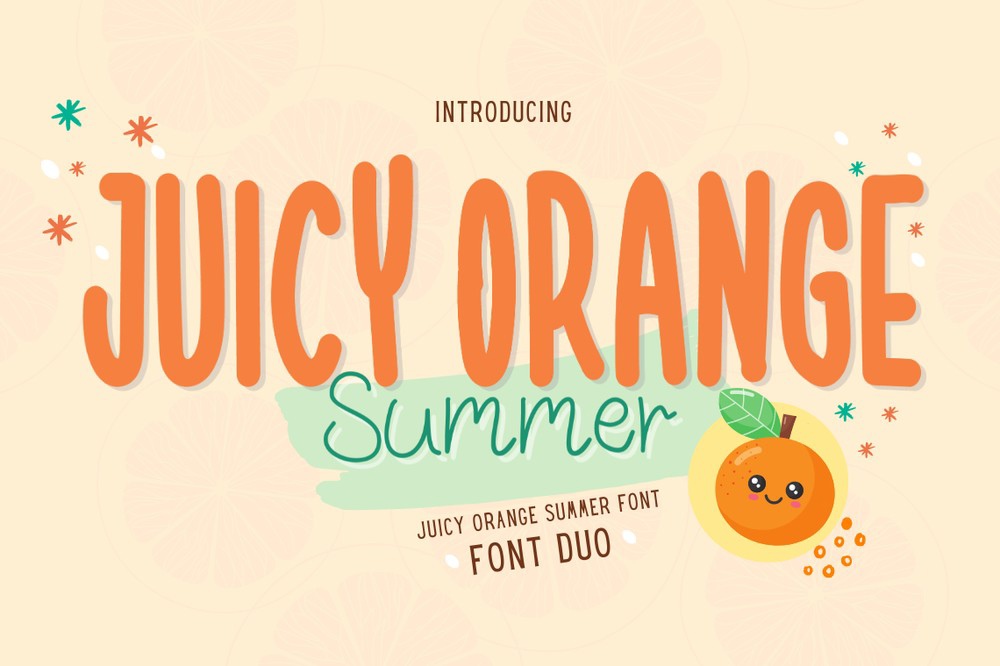 폰트 Juicy Orange Summer