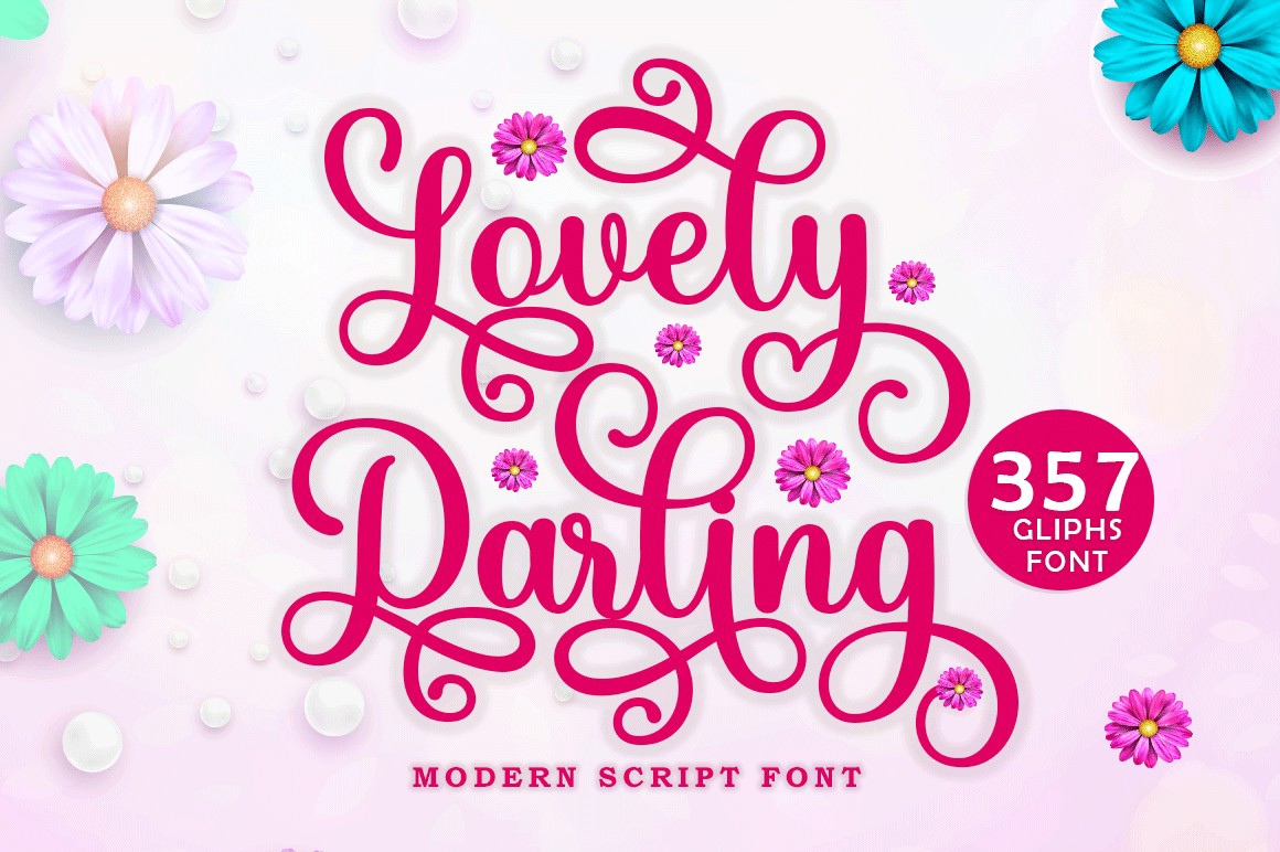 폰트 Lovely Darling Script