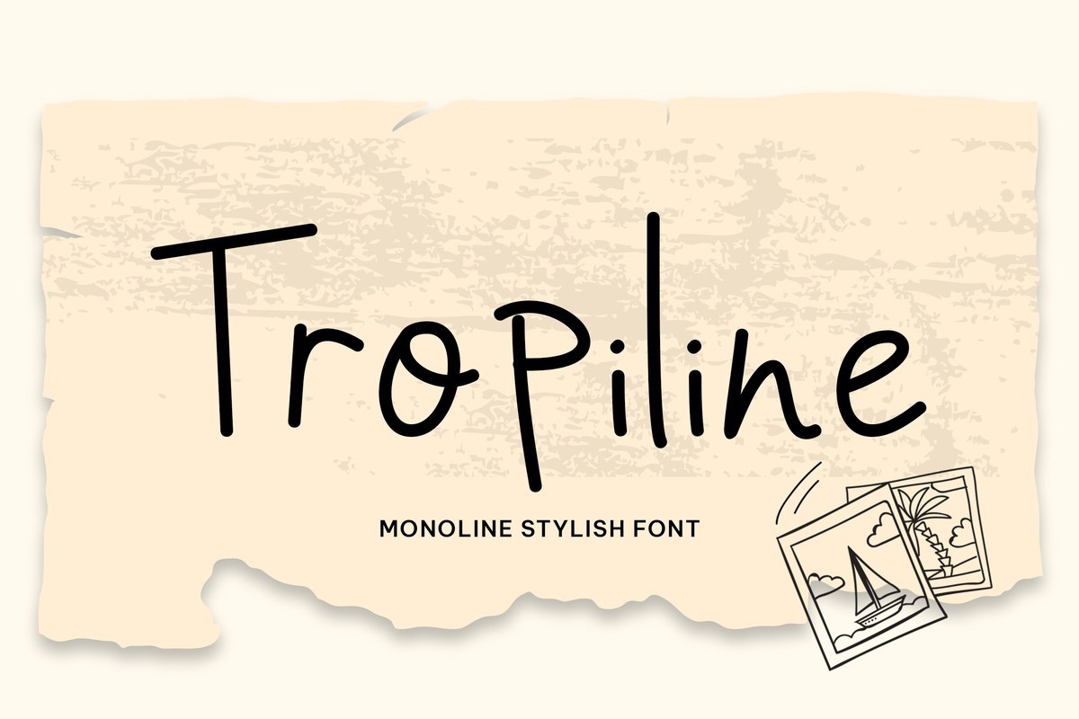 폰트 Tropiline