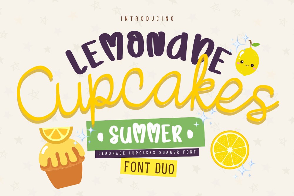 폰트 Lemonade Cupcakes Summer