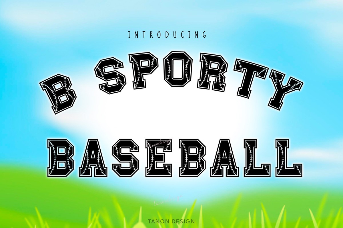 폰트 B Sporty Baseball