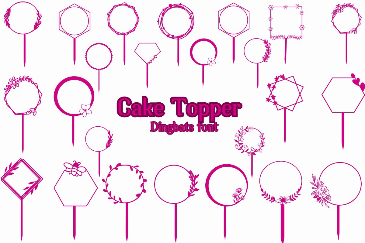 폰트 Cake Topper