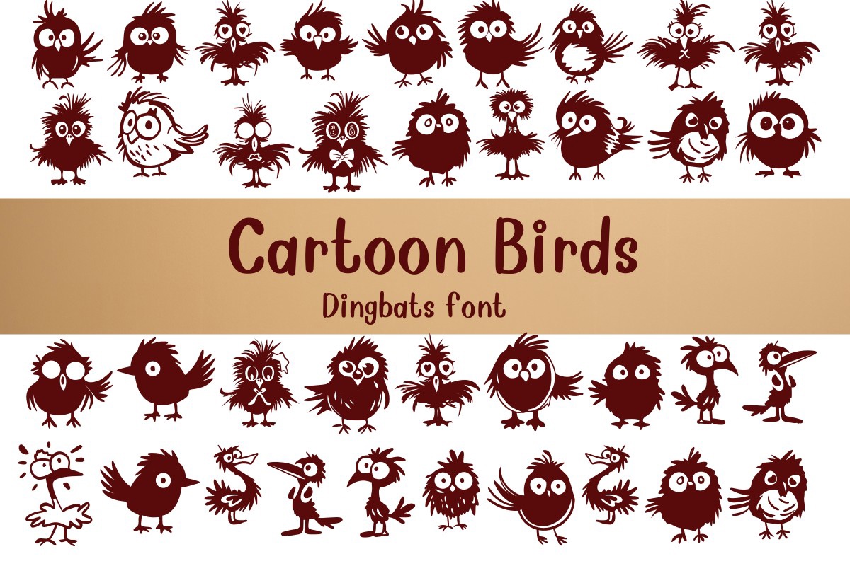 폰트 Cartoon Birds