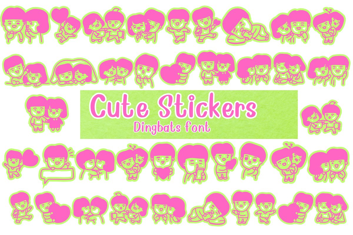 폰트 Cute Stickers