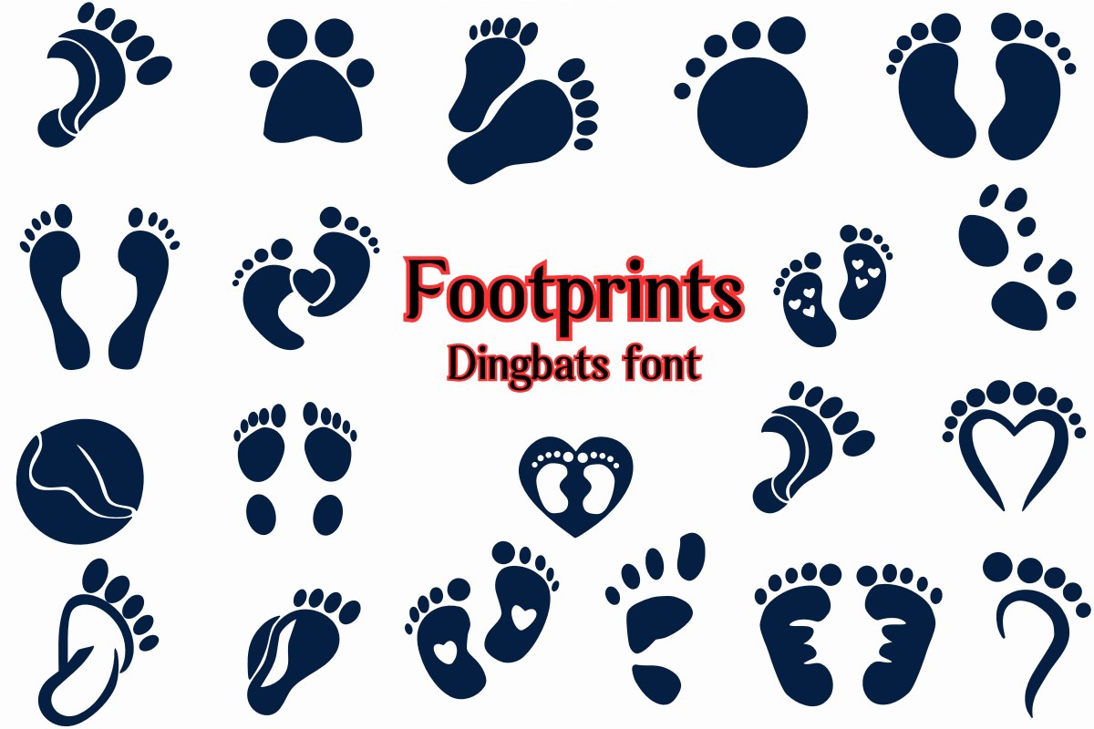 폰트 Footprints