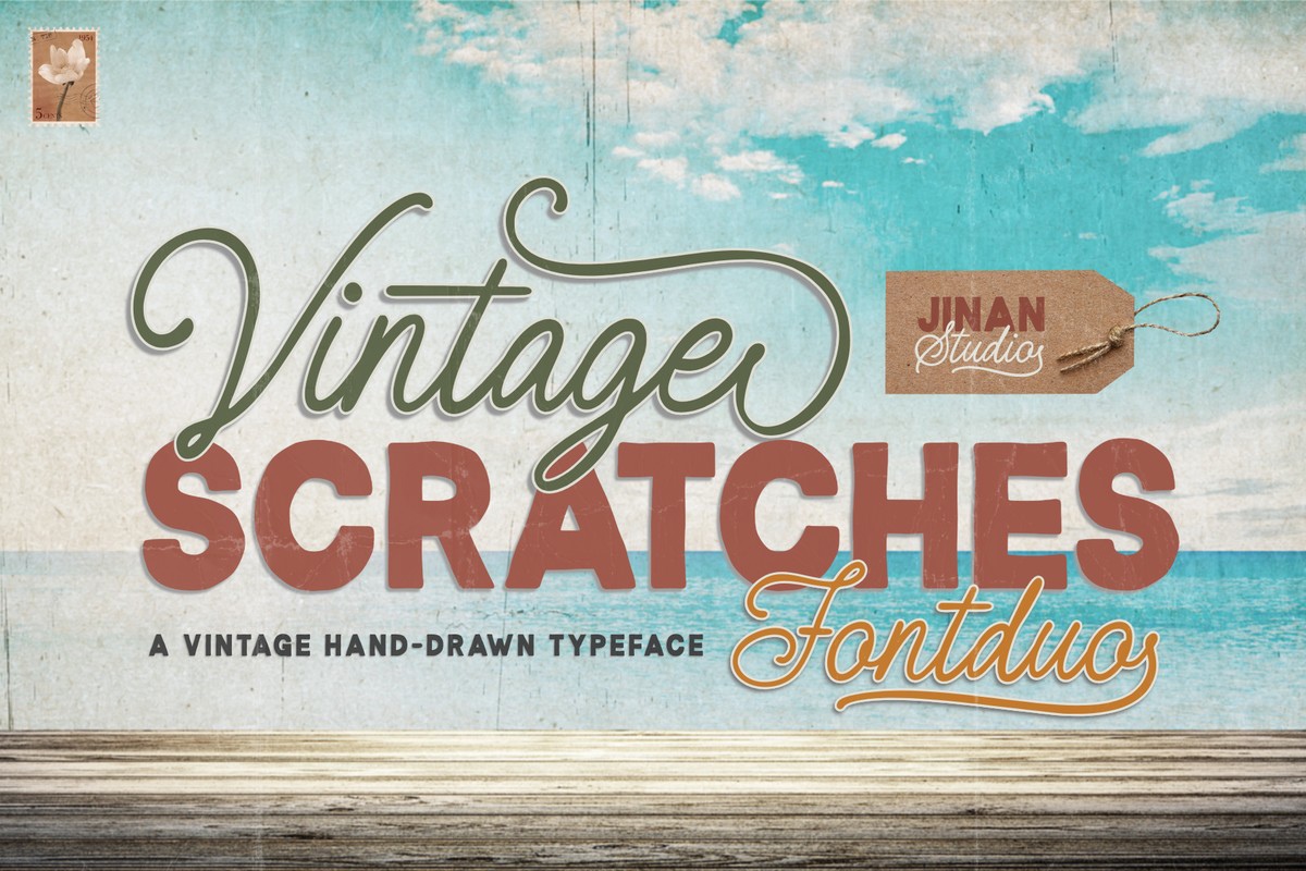 폰트 Vintage Scratches Duo