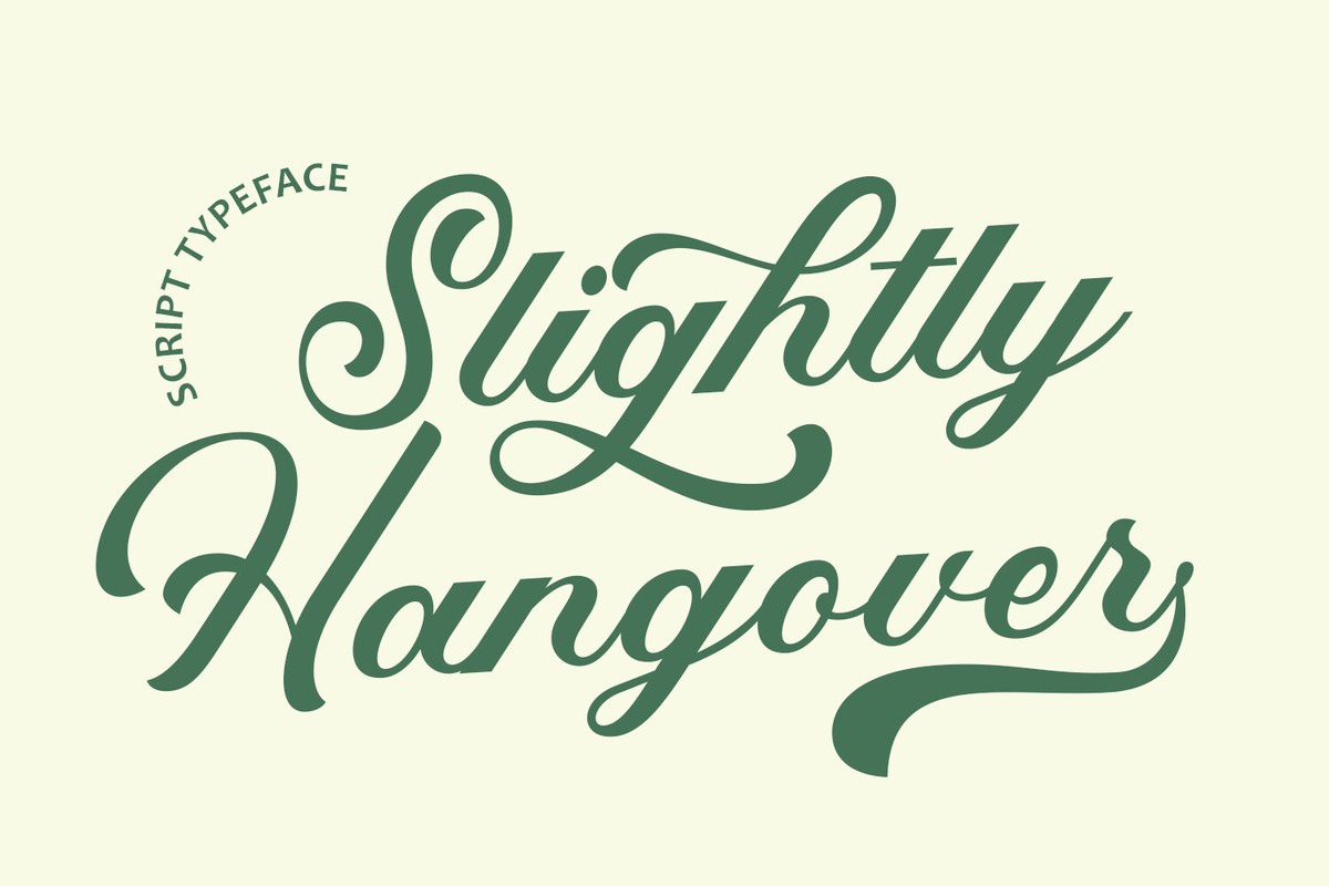 폰트 Slightly Hangover