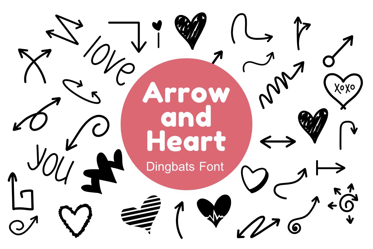 폰트 Arrow and Heart