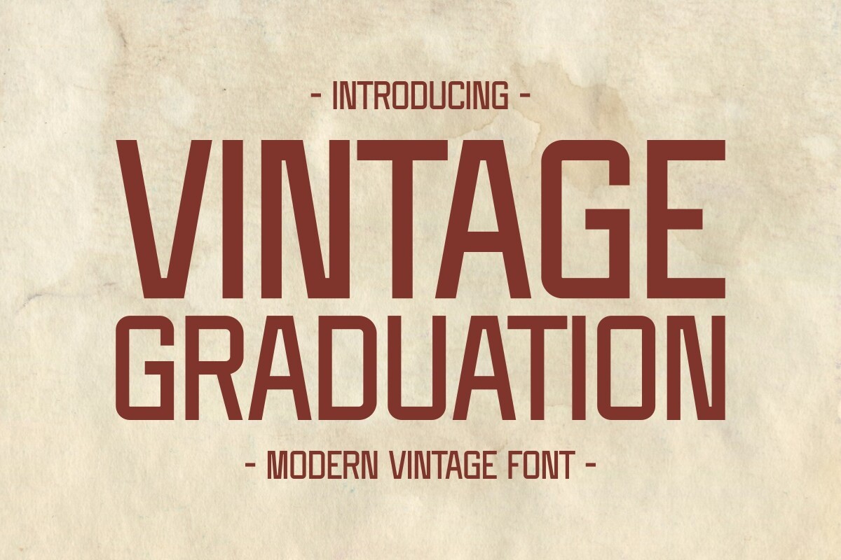 폰트 Vintage Graduation