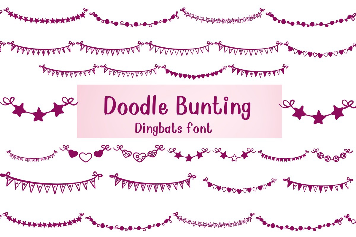 폰트 Doodle Bunting