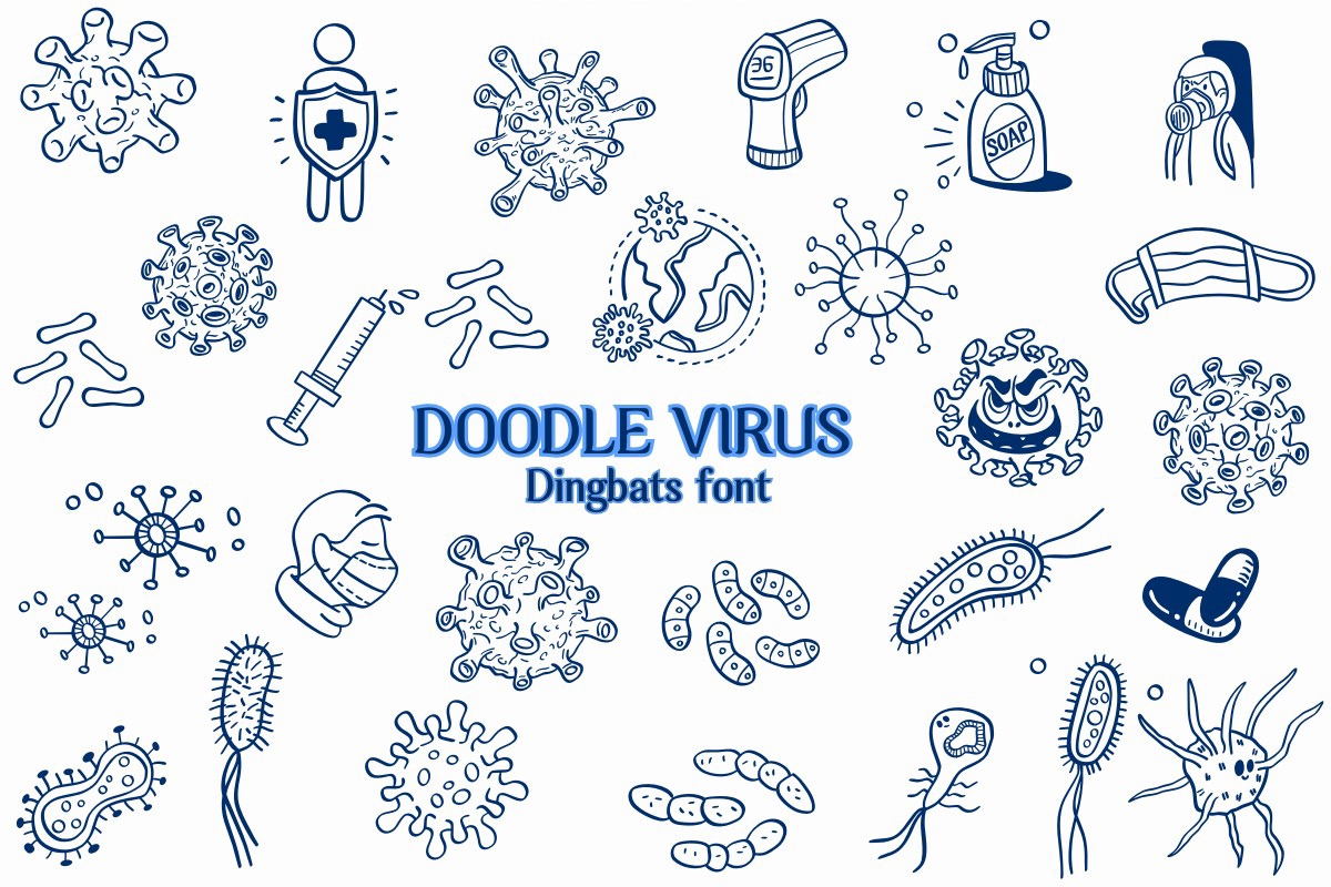 폰트 Doodle Virus