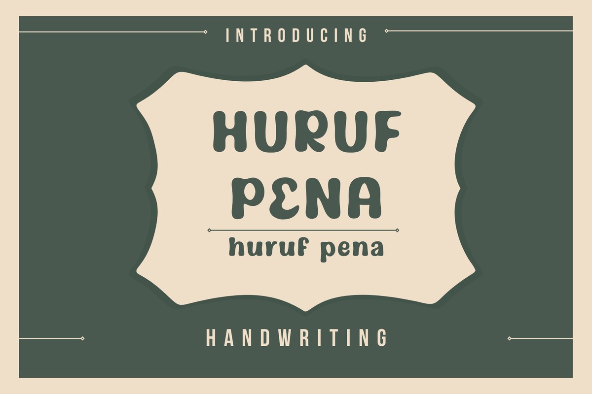 폰트 Huruf Pena