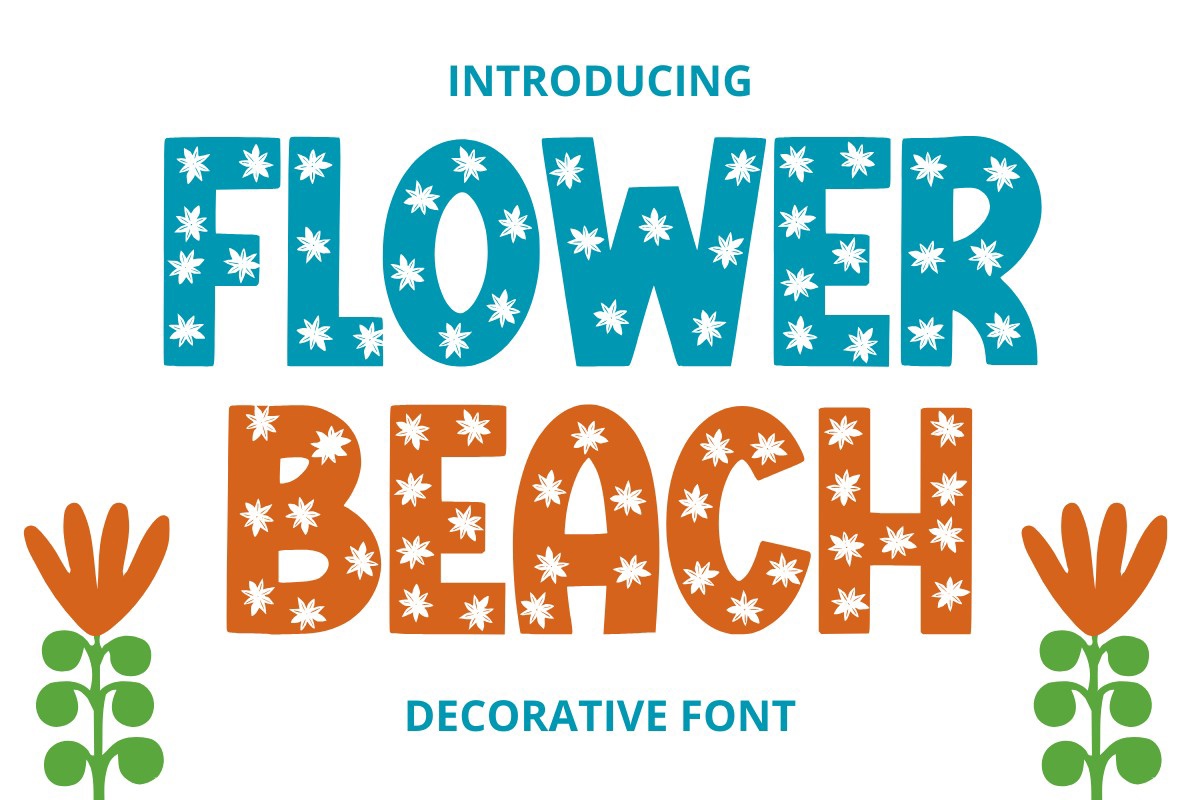 폰트 Flower Beach