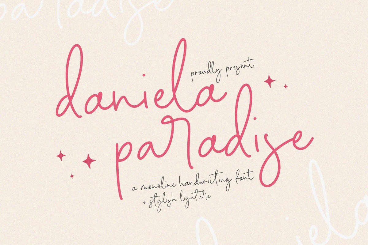 폰트 Daniela Paradise
