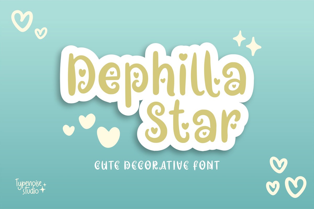 폰트 Dephilla Star