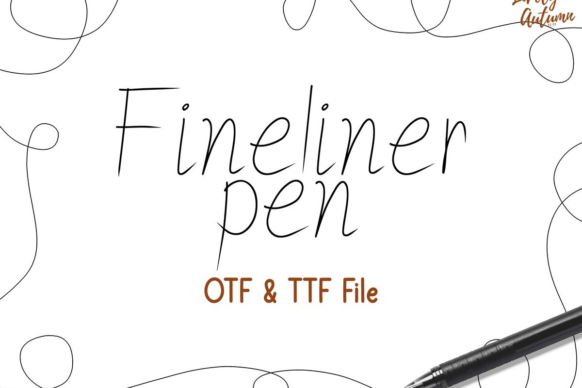 폰트 Fineliner Pen