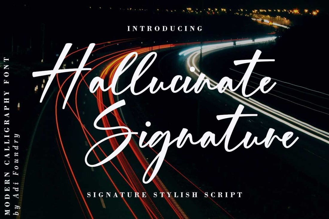 폰트 Hallucinate Signature