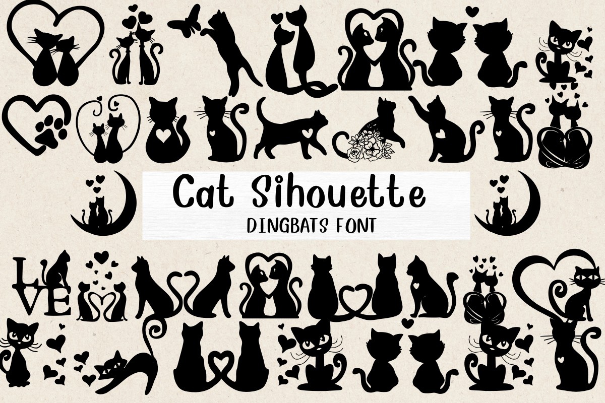폰트 Cat Silhouette