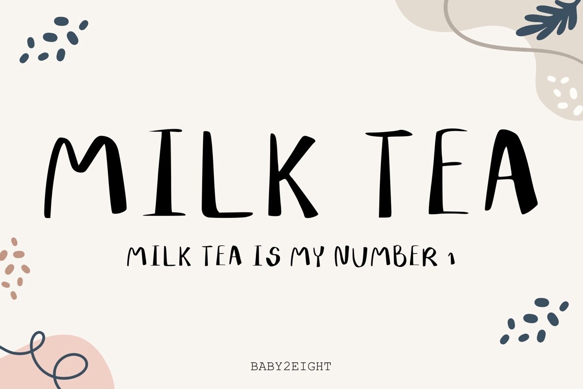 폰트 B2E Milk Tea