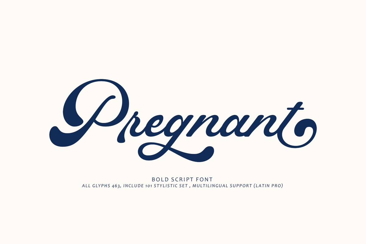 폰트 Pregnant