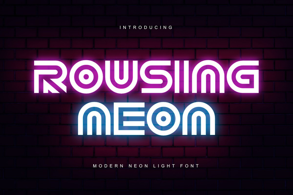 폰트 Rousing Neon