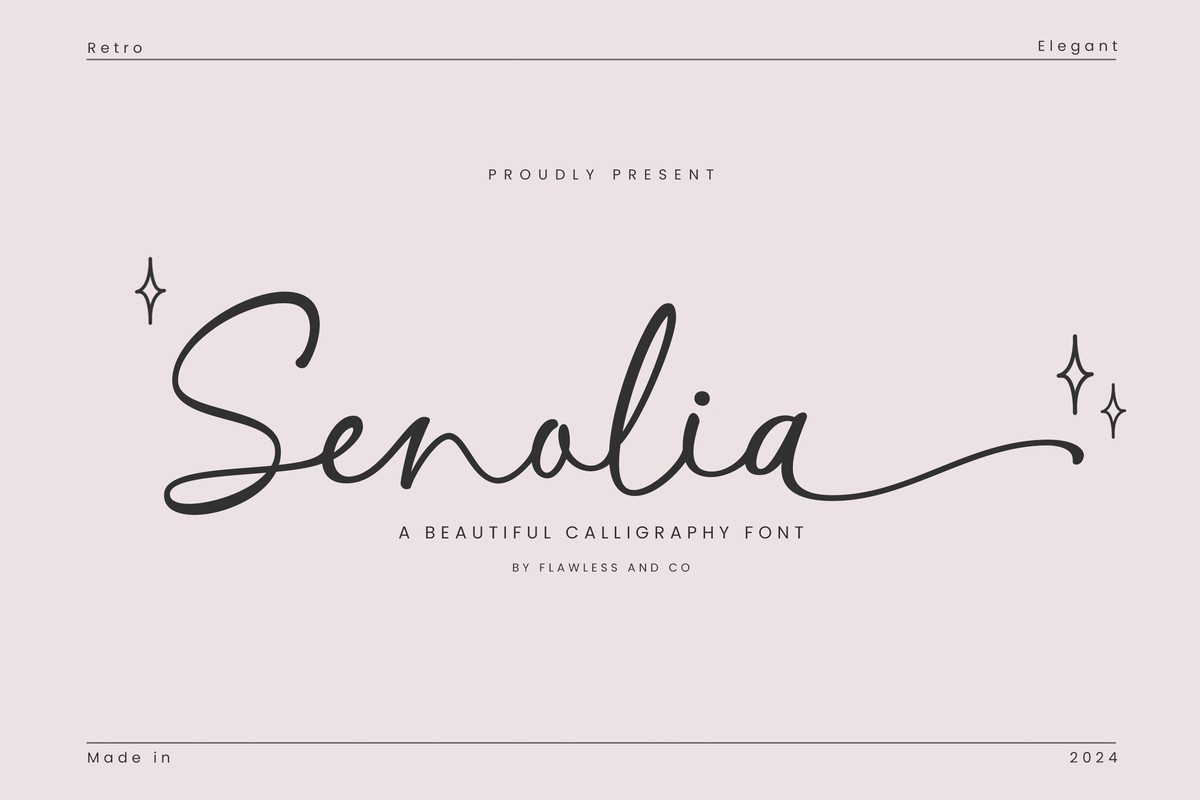 폰트 Senolia