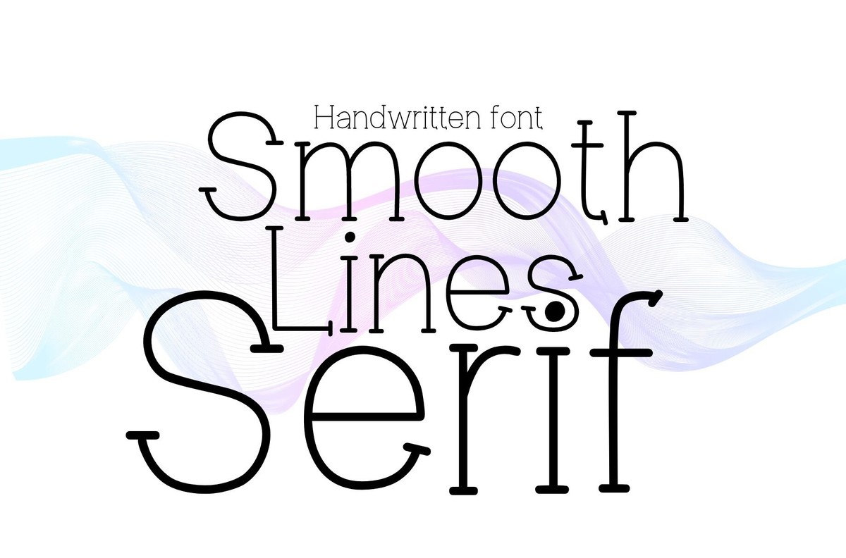 폰트 Smooth Lines Serif