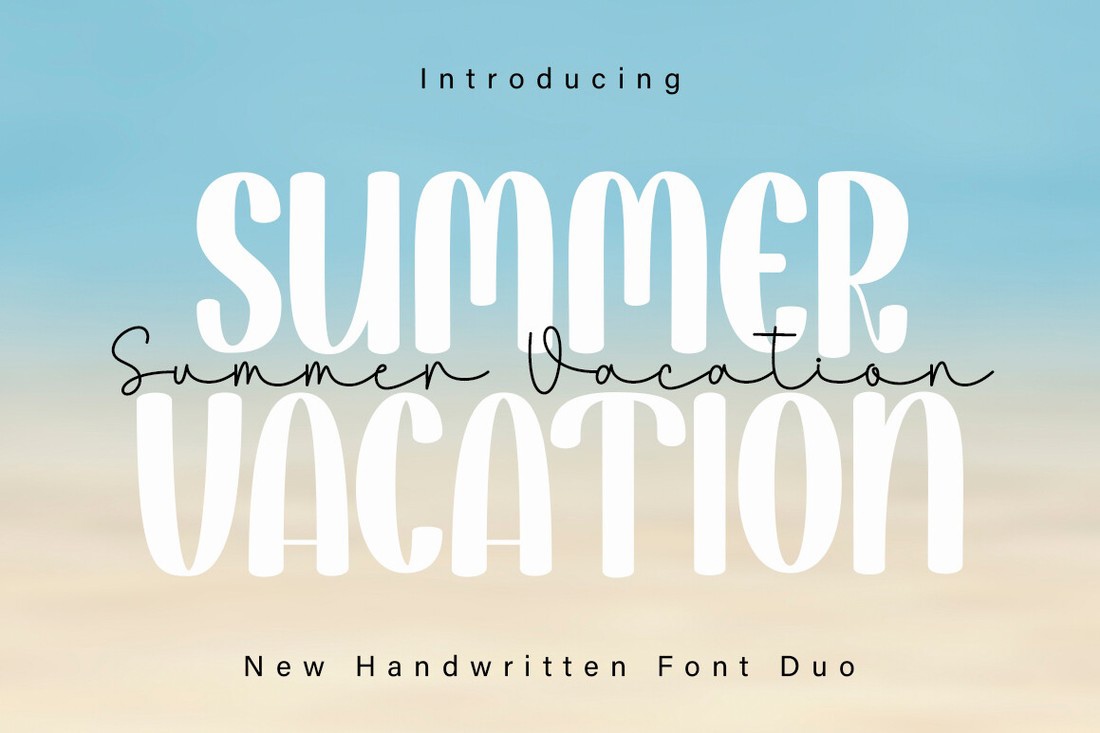 폰트 Summer Vacation Font Duo