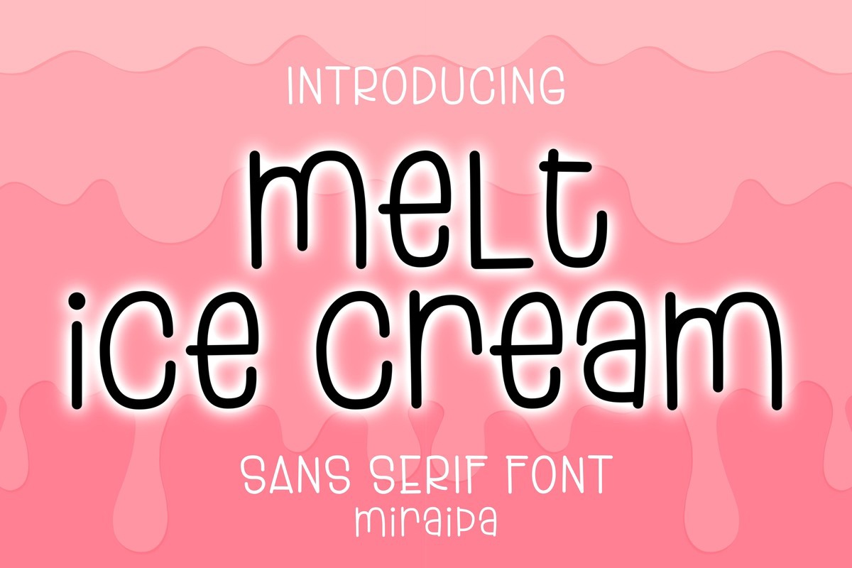 폰트 Melt Ice Cream