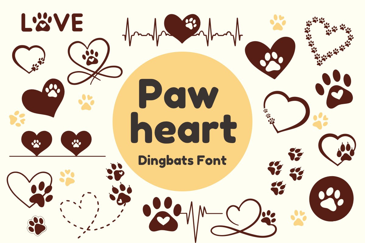 폰트 Paw Heart