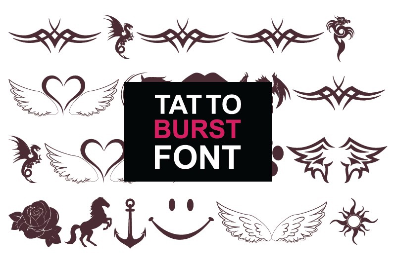 폰트 Tatto Burst