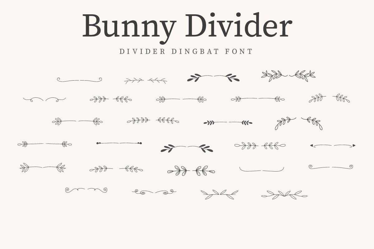 폰트 BunnyDivider