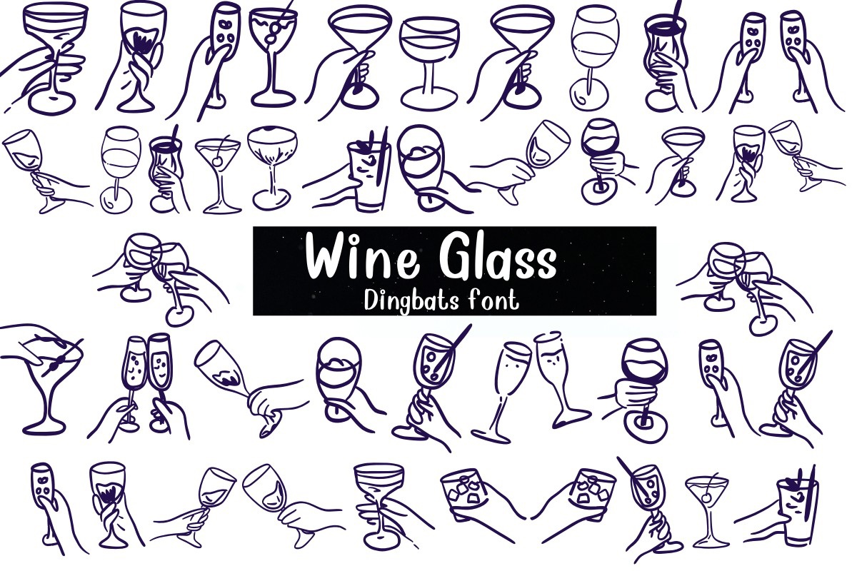 폰트 Wine Glass