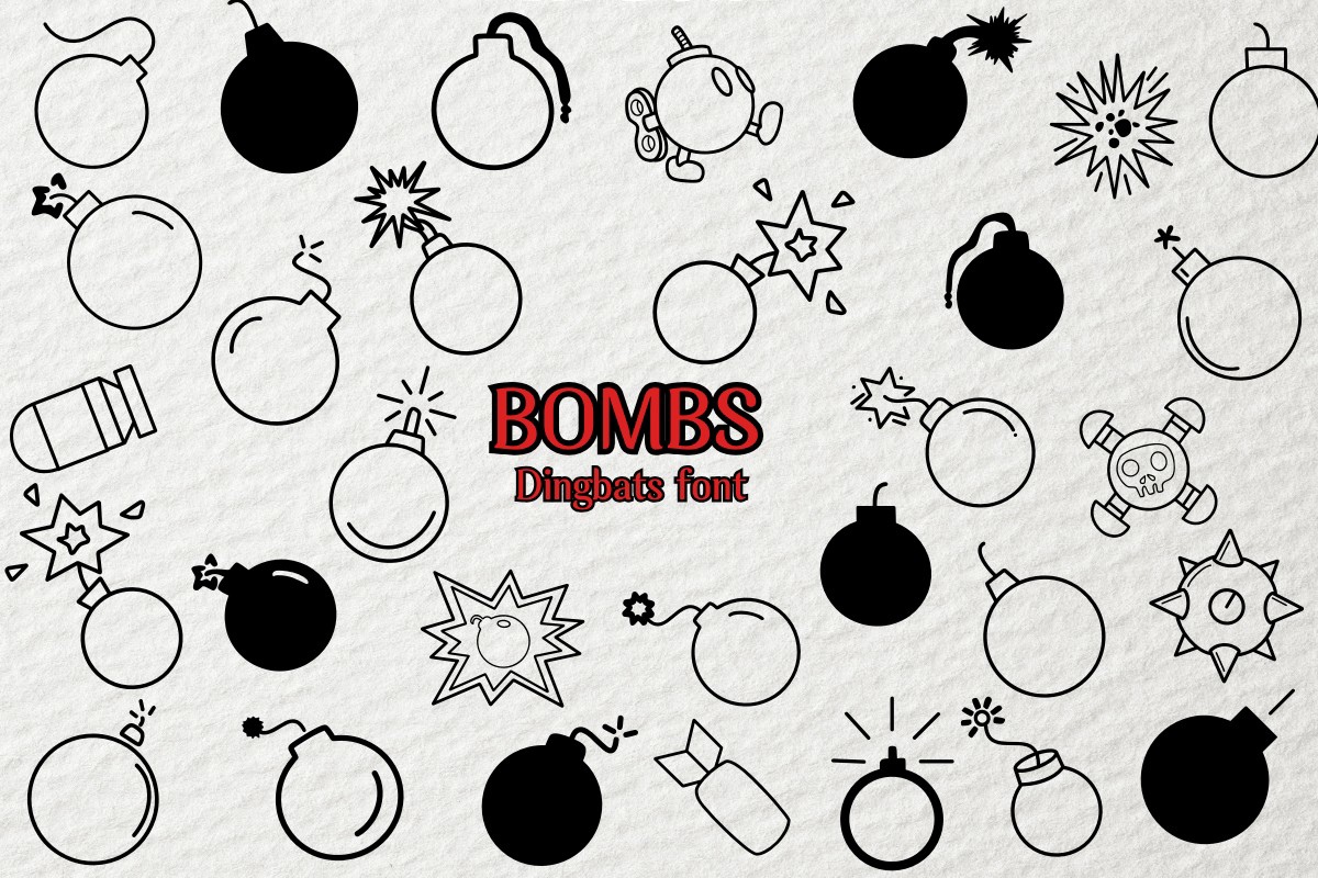 폰트 Bombs