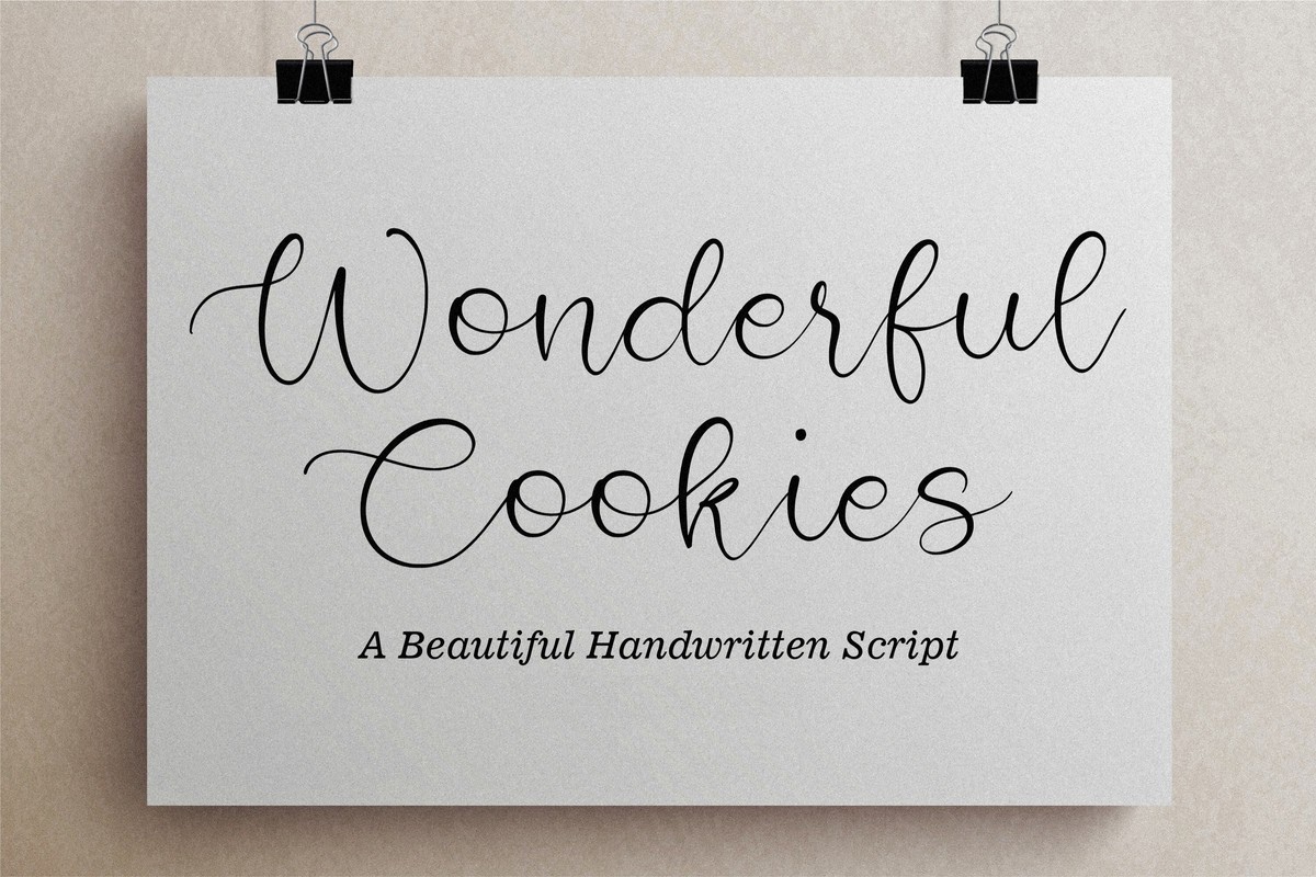 폰트 Wonderful Cookies