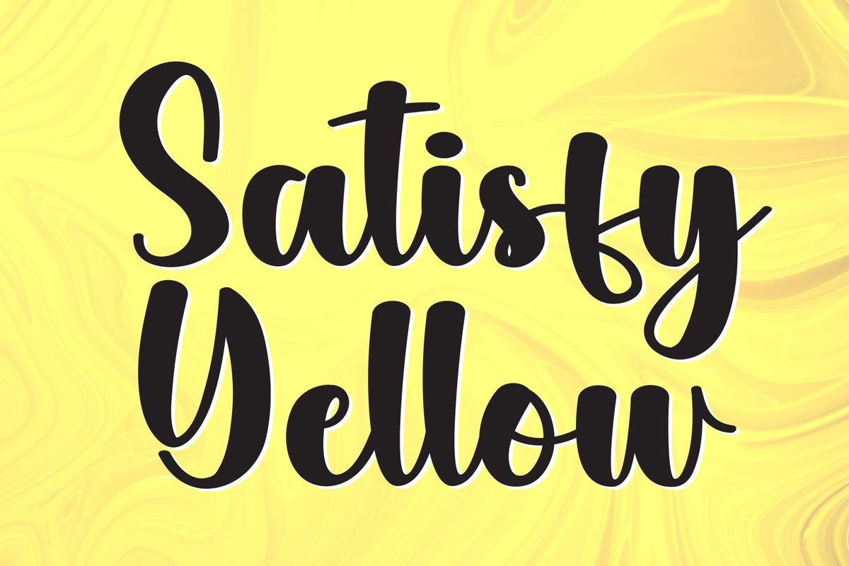 폰트 Yellow Satisfy
