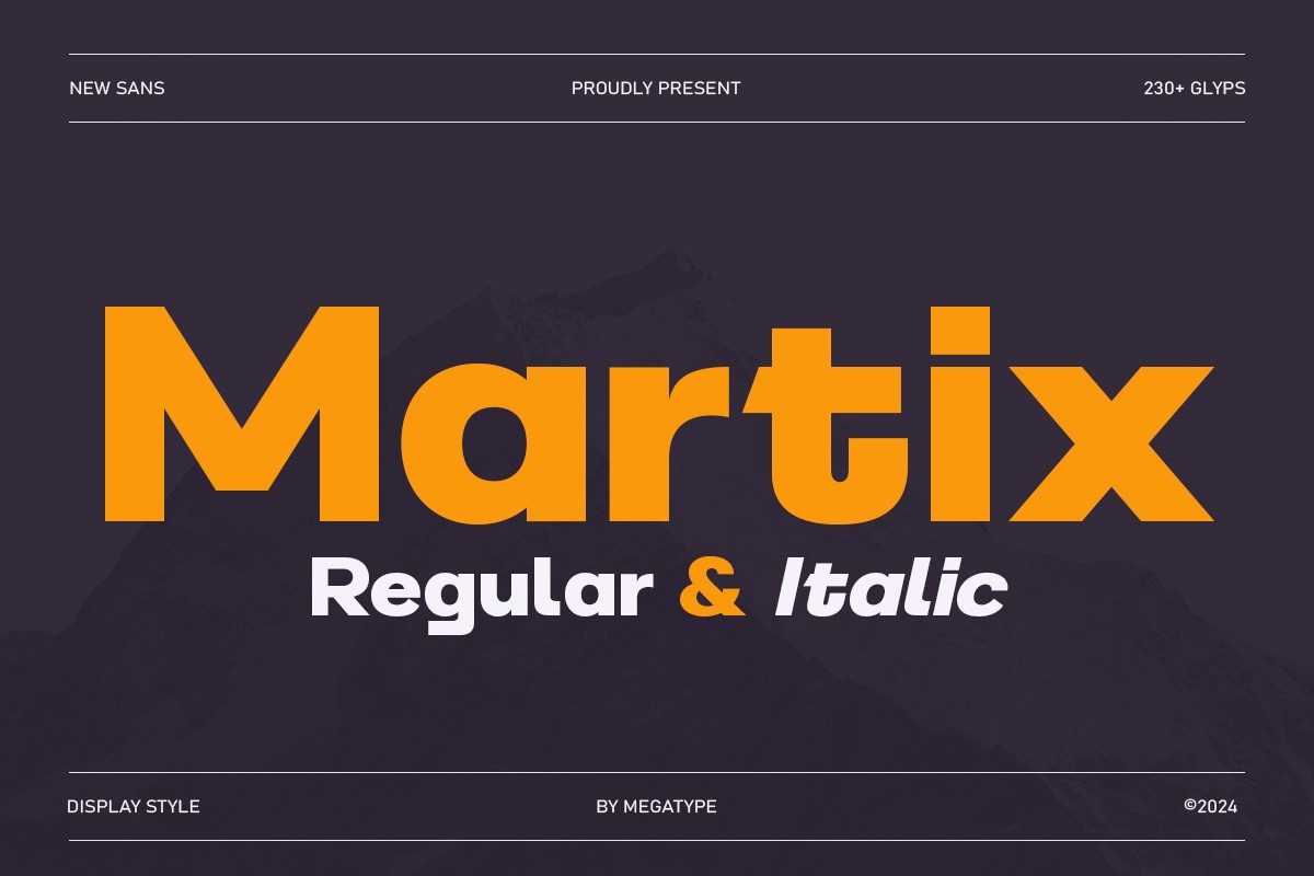 폰트 Martix Sans Serif
