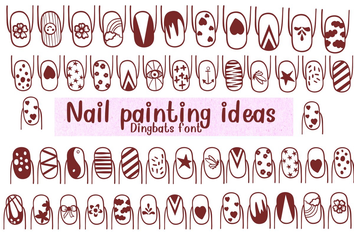 폰트 Nail Painting Ideas