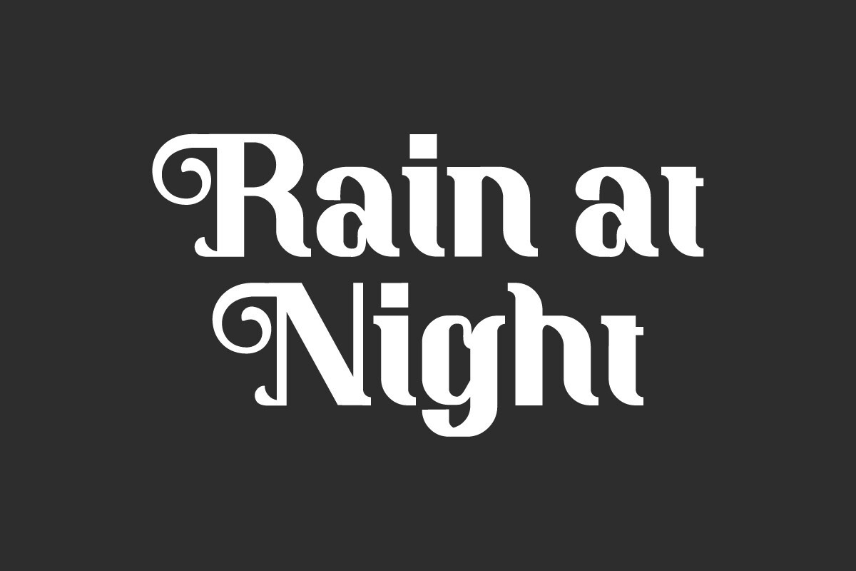 폰트 Rain at Night